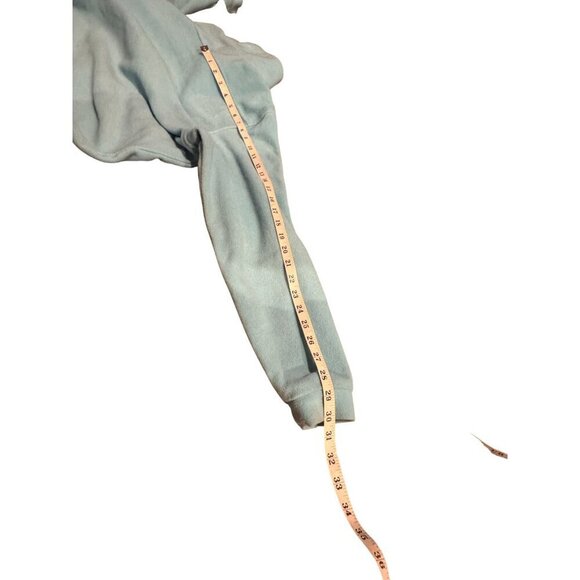 Columbia Womens Medium Light Blue Full-Zip Fleece Jacket With High Collar & Long - Picture 10 of 11